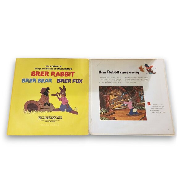 Vintage 1970 Disney Uncle Remus Brer Rabbit Bear Fox Vinyl LP 33 RPM - Picture 3 of 9